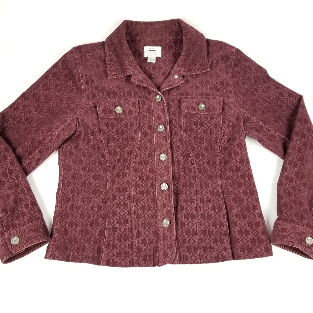 Christopher & Banks Corduroy Jacket Blazer Stretch